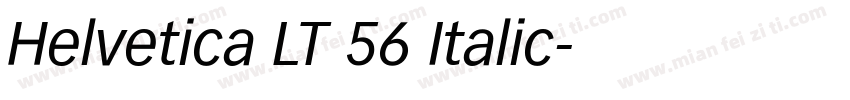 Helvetica LT 56 Italic字体转换